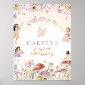Fairy Garden Verjaardag Welkom Poster (Voorkant)
