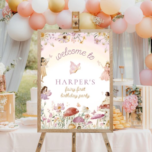 Fairy Garden Verjaardag Welkom Poster