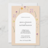 Fairy Garden Waterverf Bloemenbruiloft Kaart (Voorkant)