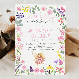 Fairy Garden Wildflower 1e verjaardag Kaart