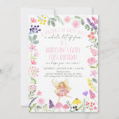 Fairy Garden Wildflower 1e verjaardag Kaart (Voorkant)