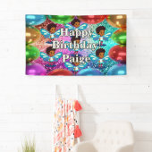 Fairy gepersonaliseerde karakter verjaardag banner (Insitu)