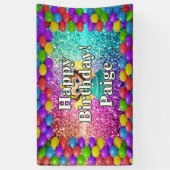 Fairy gepersonaliseerde karakter verjaardag banner (Verticaal)