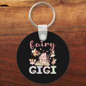 Fairy Gigi Magical Floral Funny Birthday Girl Fair Sleutelhanger (Voorkant)