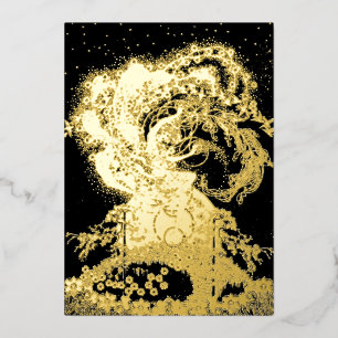 Fairy Girl dansen in Moonlight Folie Uitnodiging