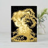 Fairy Girl dansen in Moonlight Folie Uitnodiging (Staand Voorkant)