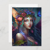 Fairy Girl Fantasy Art Briefkaart (Voorkant / Achterkant)