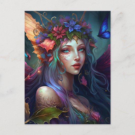 Fairy Girl Fantasy Art Briefkaart (Voorkant)
