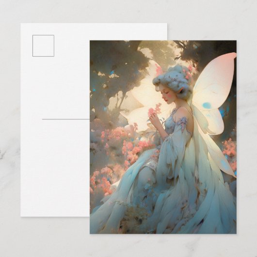Fairy Girl Fantasy Art Briefkaart (Voorkant / Achterkant)