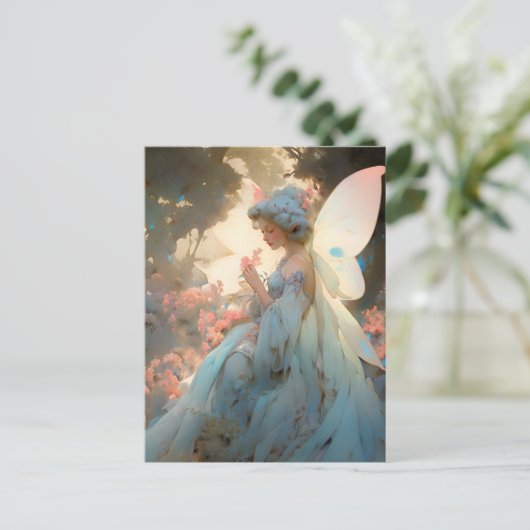 Fairy Girl Fantasy Art Briefkaart (Staand voorkant)