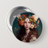 Fairy Girl Fantasy Art Button (Voorkant /achterkant)