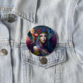 Fairy Girl Fantasy Art Button (In situ)