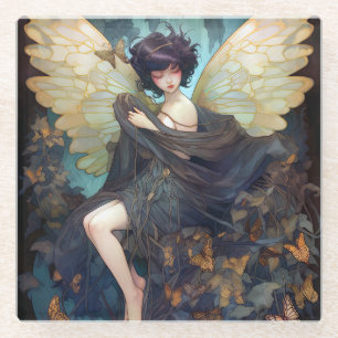 Fairy Girl Fantasy Art Glazen Onderzetter