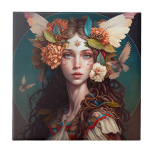 Fairy Girl Fantasy Art-keramische Tegel Tegeltje