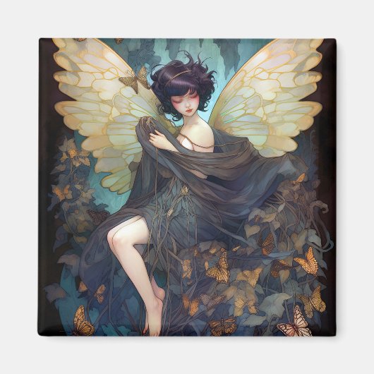 Fairy Girl Fantasy Art Magneet (Voorkant)