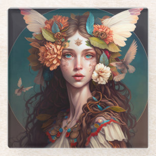 Fairy Girl Fantasy Art Onderzetter Glazen Onderzetter