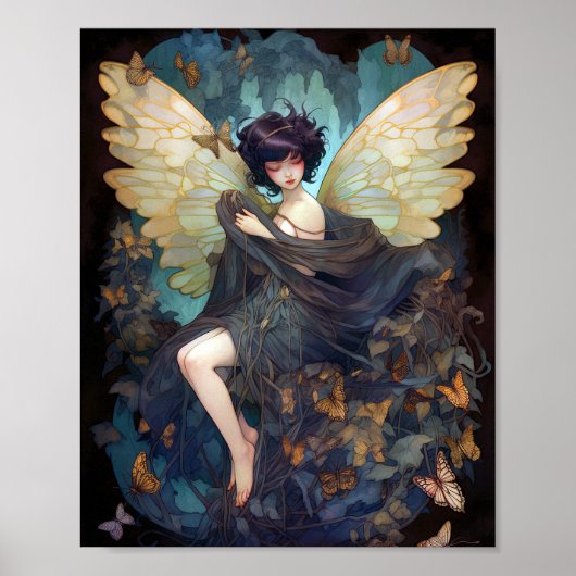Fairy Girl Fantasy Art Poster (Voorkant)