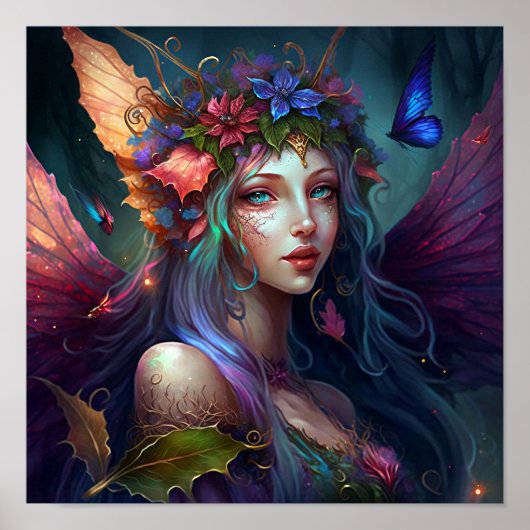 Fairy Girl Fantasy Art Poster (Voorkant)