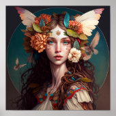 Fairy Girl Fantasy Art Poster (Voorkant)