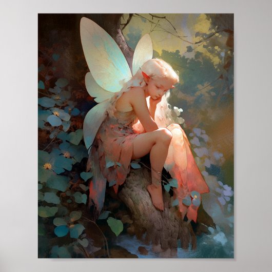 Fairy Girl Fantasy Art Poster (Voorkant)