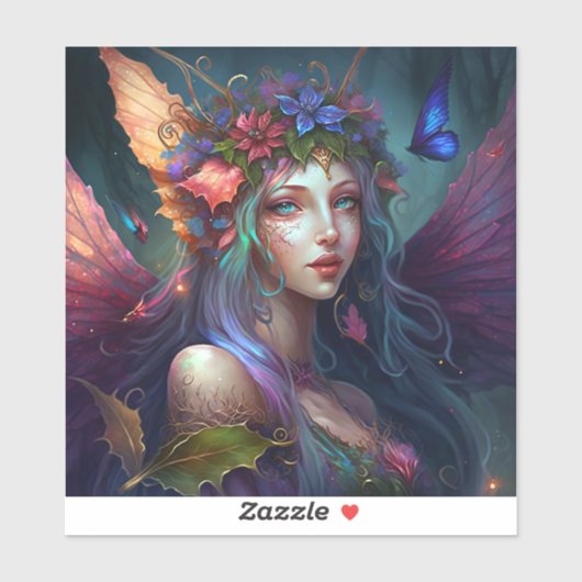 Fairy Girl Fantasy Art Sticker (Vel)