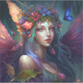 Fairy Girl Fantasy Art Sticker (Voorkant)