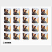 Fairy Girl Fantasy Art Vierkante Sticker (Vel)