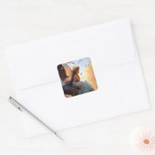 Fairy Girl Fantasy Art Vierkante Sticker (Envelop)