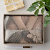 Fairy Girl met vlindervleugels en konijn Tissuepapier (Geschenk)