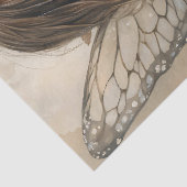 Fairy Girl met vlindervleugels en konijn Tissuepapier (Detail)