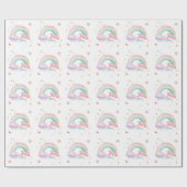 Fairy Girl Rainbow Magic Theepot Verjaardag Cadeaupapier (Vlak)