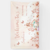 Fairy Girl Rainbow Magic Theepot Verjaardag Spandoek (Verticaal)