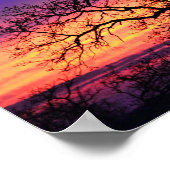 Fairy Girl Silhouetted Tree Sunset Poster (Hoek)