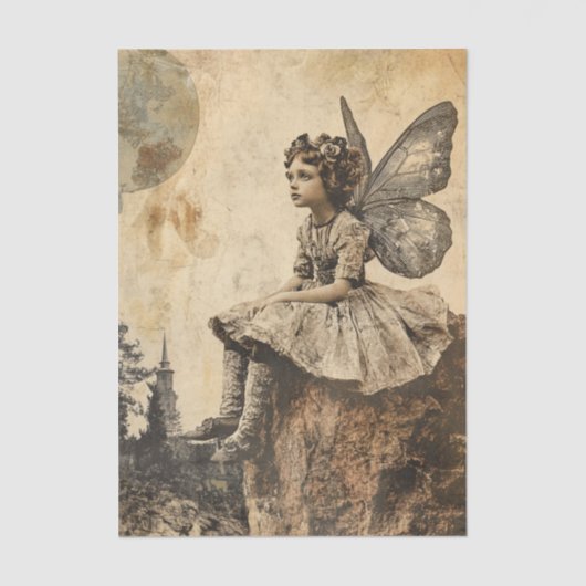  Fairy Girl Wings Decoupage Papier (Voorkant)