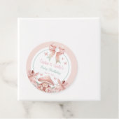 Fairy Girls Mushroom House Ribbon Twins Verjaardag Bedankjes Labels (In situ)