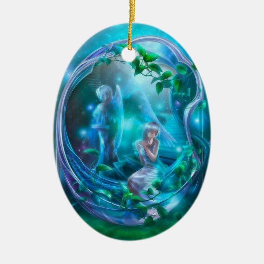 Fairy - Girly Digital Art Keramisch Ornament (Voorkant)