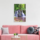 Fairy Glen waterfall, Rosemarkie, Canvas print (Insitu (Woonkamer))
