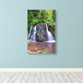 Fairy Glen waterfall, Rosemarkie, Canvas print (Insitu (Houten vloer))