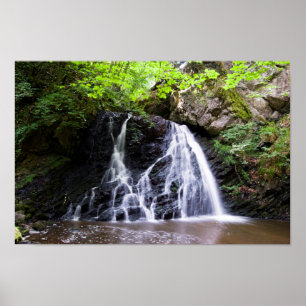 Fairy Glen waterfall, Rosemarkie, Schotland Poster