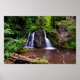 Fairy Glen waterfall, Rosemarkie, Schotland Poster