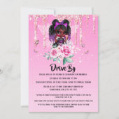 Fairy glitter Afro-Amerikaans meisje roze verjaard Kaart (Voorkant)