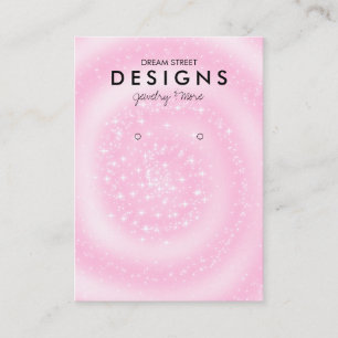 Fairy Glitter Instagram Earring Display Kaart Visitekaartje
