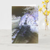 Fairy Glow Paarse Wenskaart Kaart (Gele Bloem)