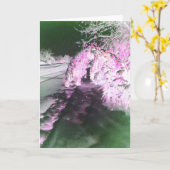 Fairy Glow Pink Wenskaart Kaart (Gele Bloem)