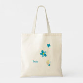 Fairy Godmoeder Custom Text and Flowers Tote Bag (Achterkant)