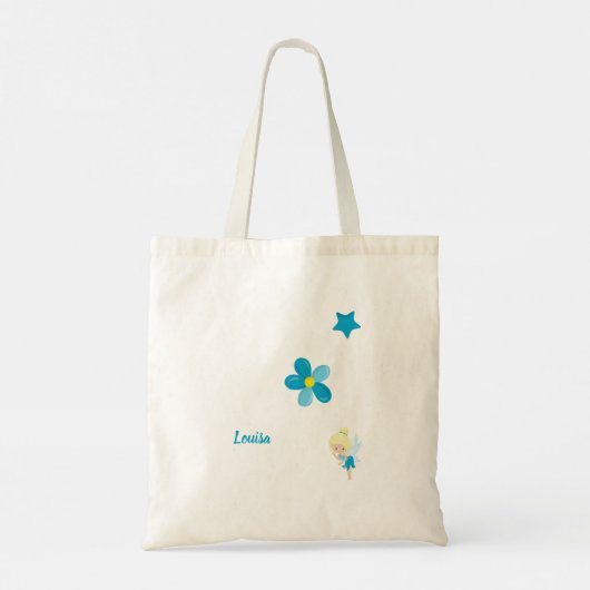 Fairy Godmoeder Custom Text and Flowers Tote Bag (Achterkant)