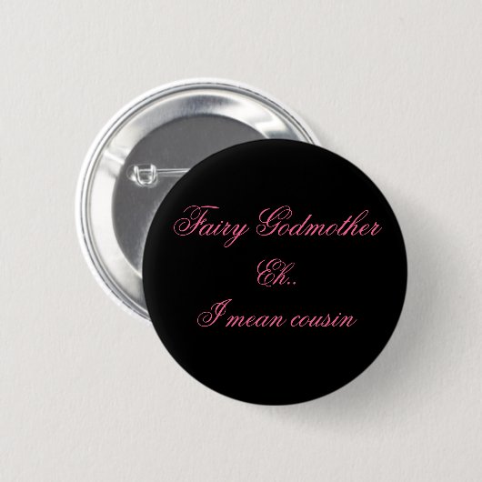 Fairy Godmoeder Ronde Button 5,7 Cm (Voorkant /achterkant)