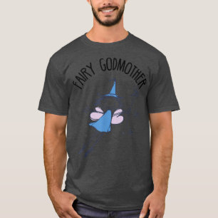 Fairy godmoeder schattige fee met toverstaf en god t-shirt