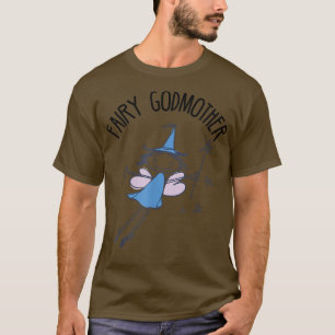 Fairy godmoeder schattige fee met toverstaf en god t-shirt