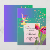 "Fairy Godmother Bedankt" Bedankkaart (Voorkant / Achterkant)